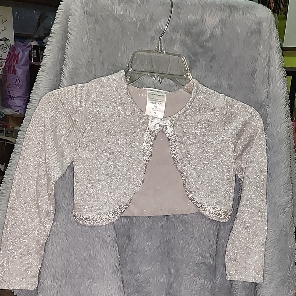 Shimmering Silver Bolero Jacket